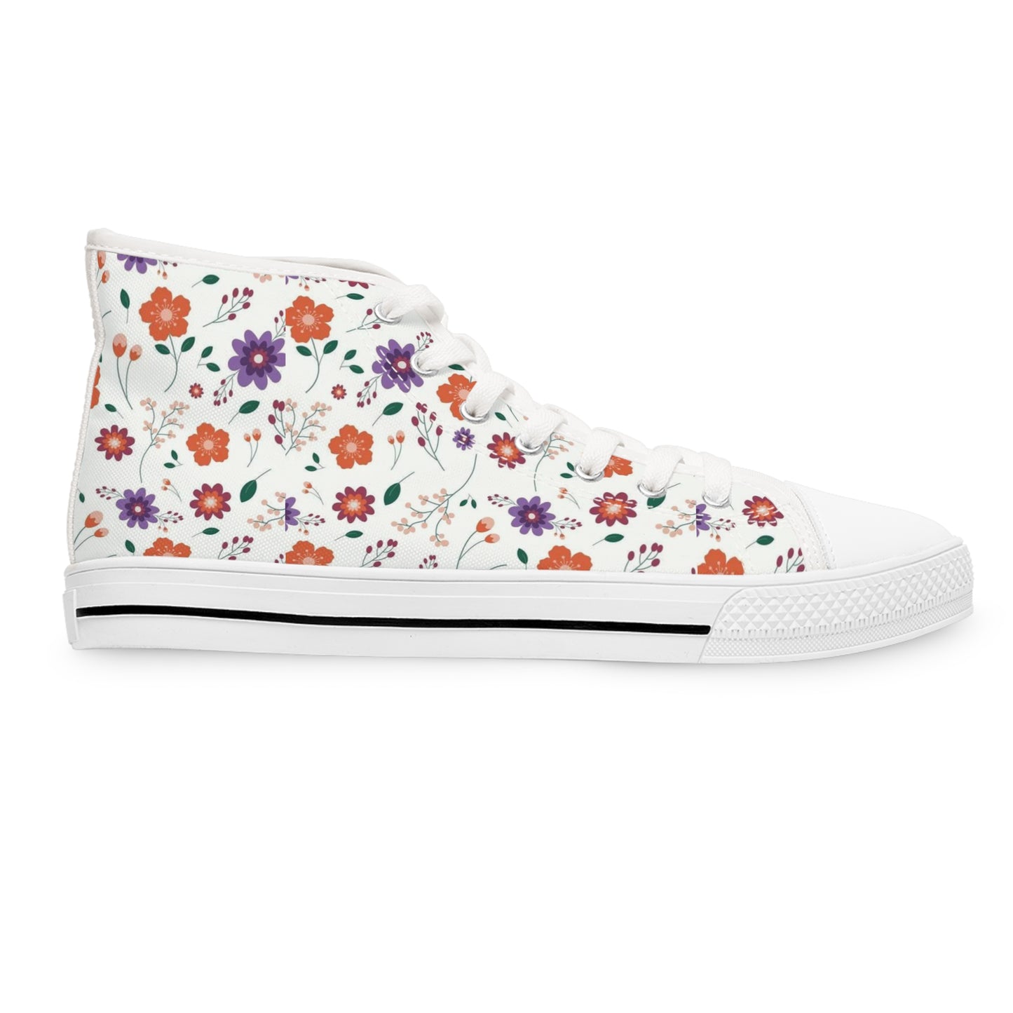 WHIMSICAL FLOWER Women's High Top Sneakers