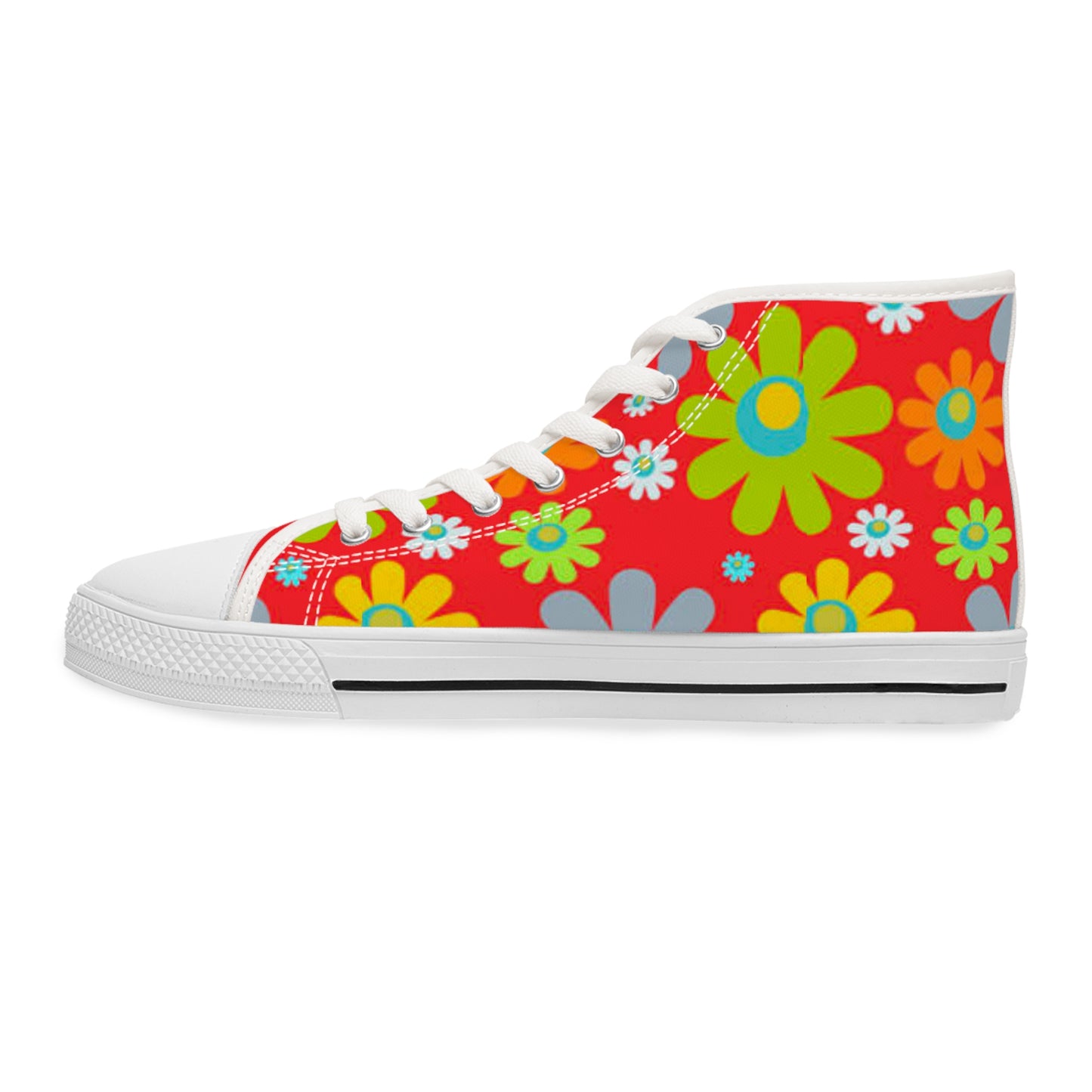 60'S DAISY Women's High Top Sneakers