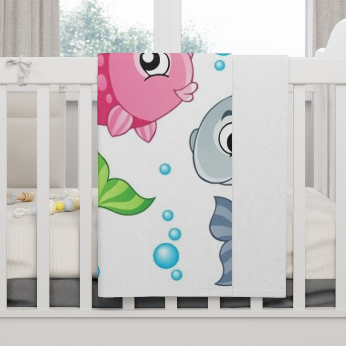 FISH Soft Fleece Baby Blanket