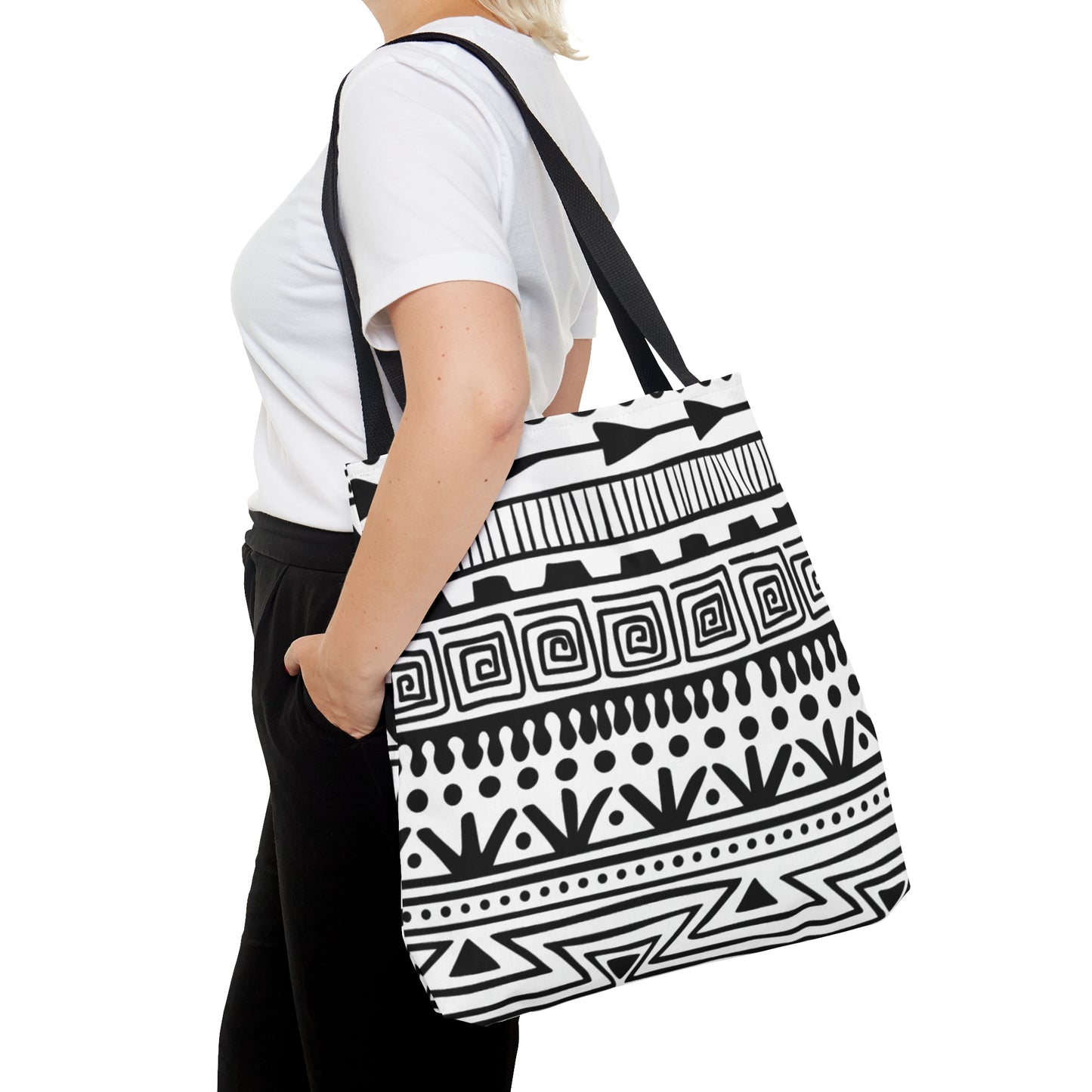 Black and white African Tote Bag