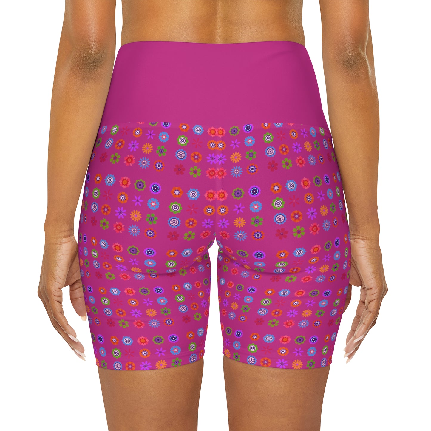 PINK High Waisted Yoga Shorts