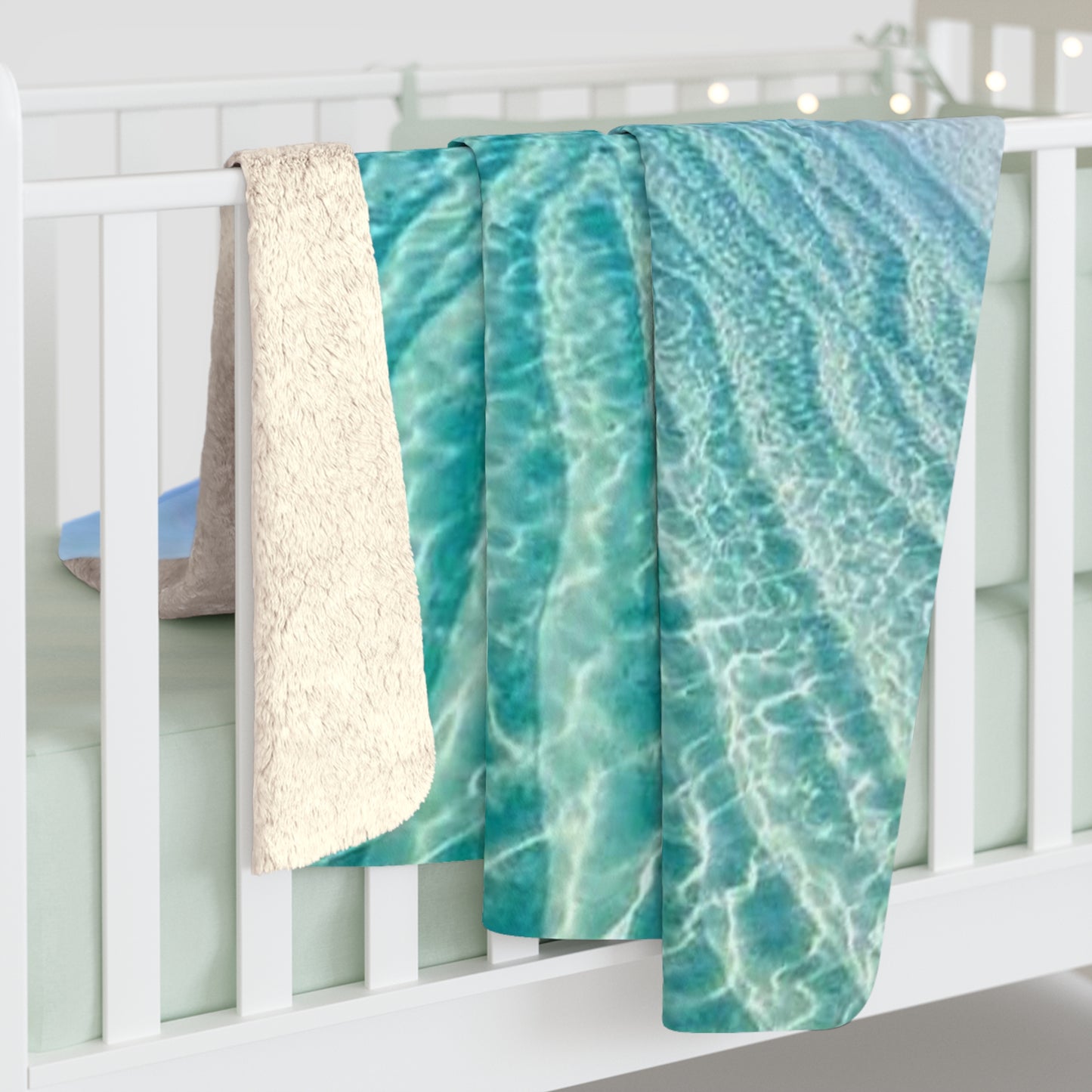 Sherpa Fleece Blanket Turquoise Water