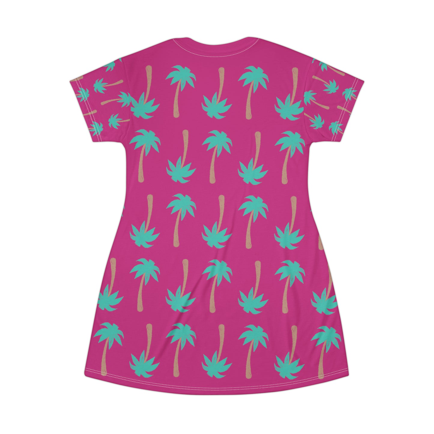 PINK PALM TREES T-Shirt Dress