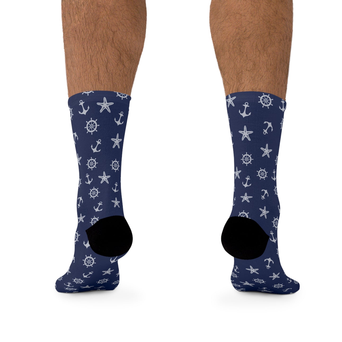 NAVY ANCHOR Recycled Poly Socks