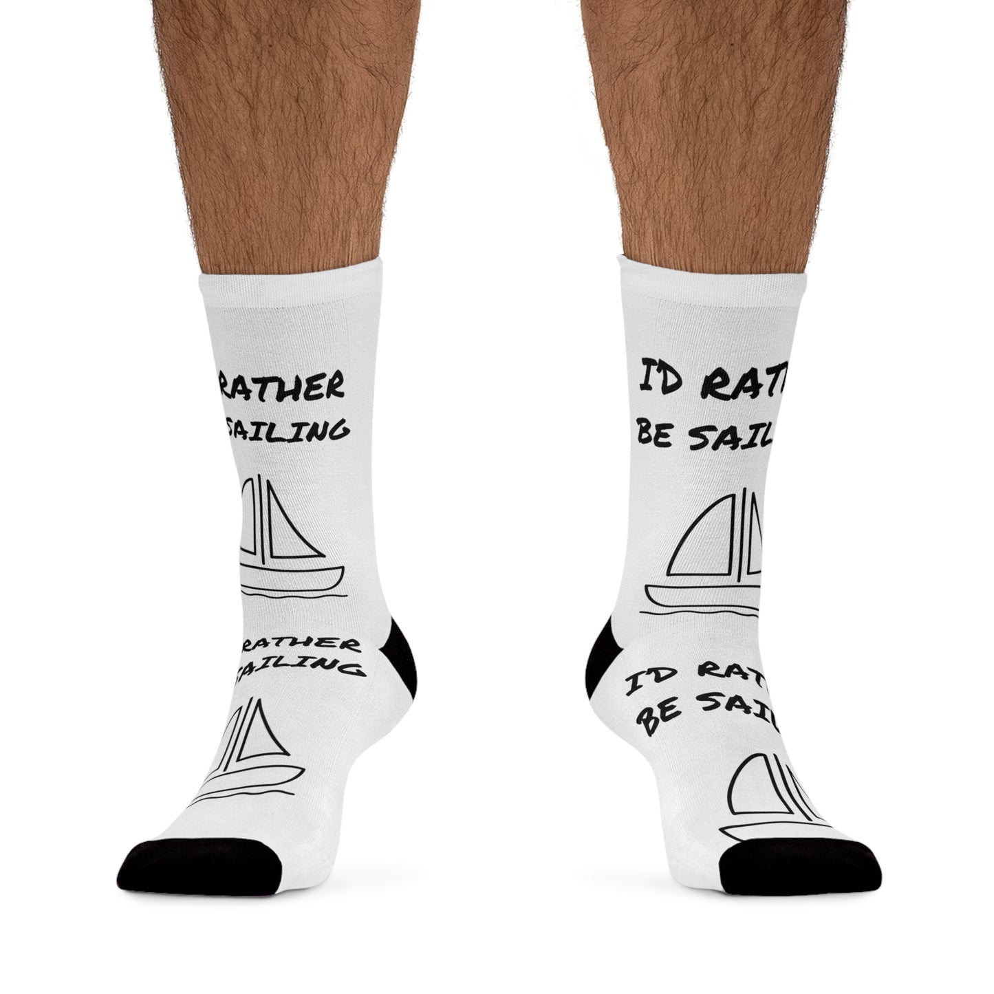 I'D RATHER BE SAILING Recycled Poly Socks