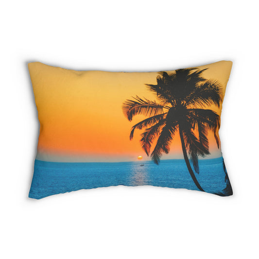 PALM TREE Spun Polyester Lumbar Pillow