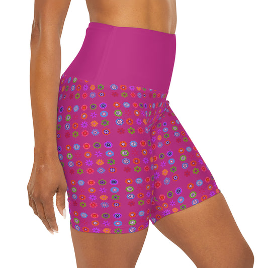 PINK High Waisted Yoga Shorts