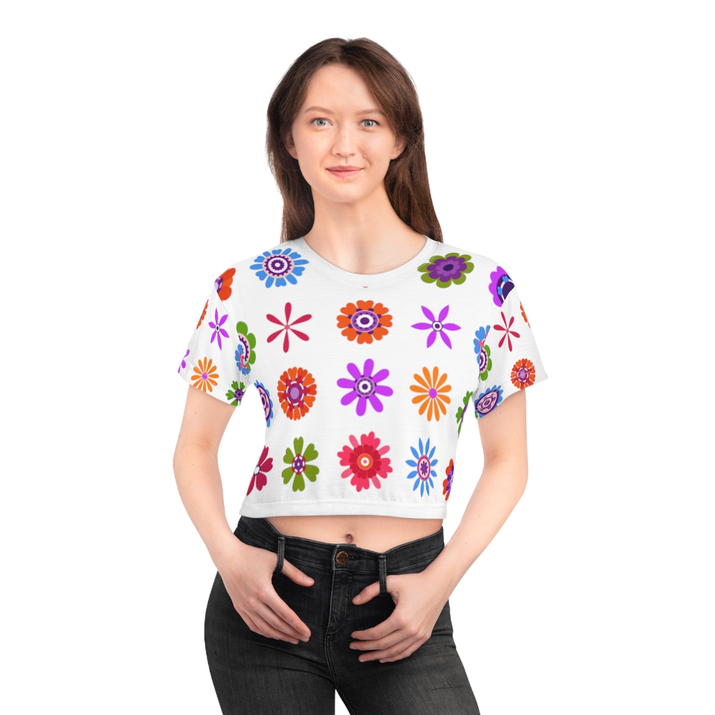 FUNKY FLOWER Crop Tee