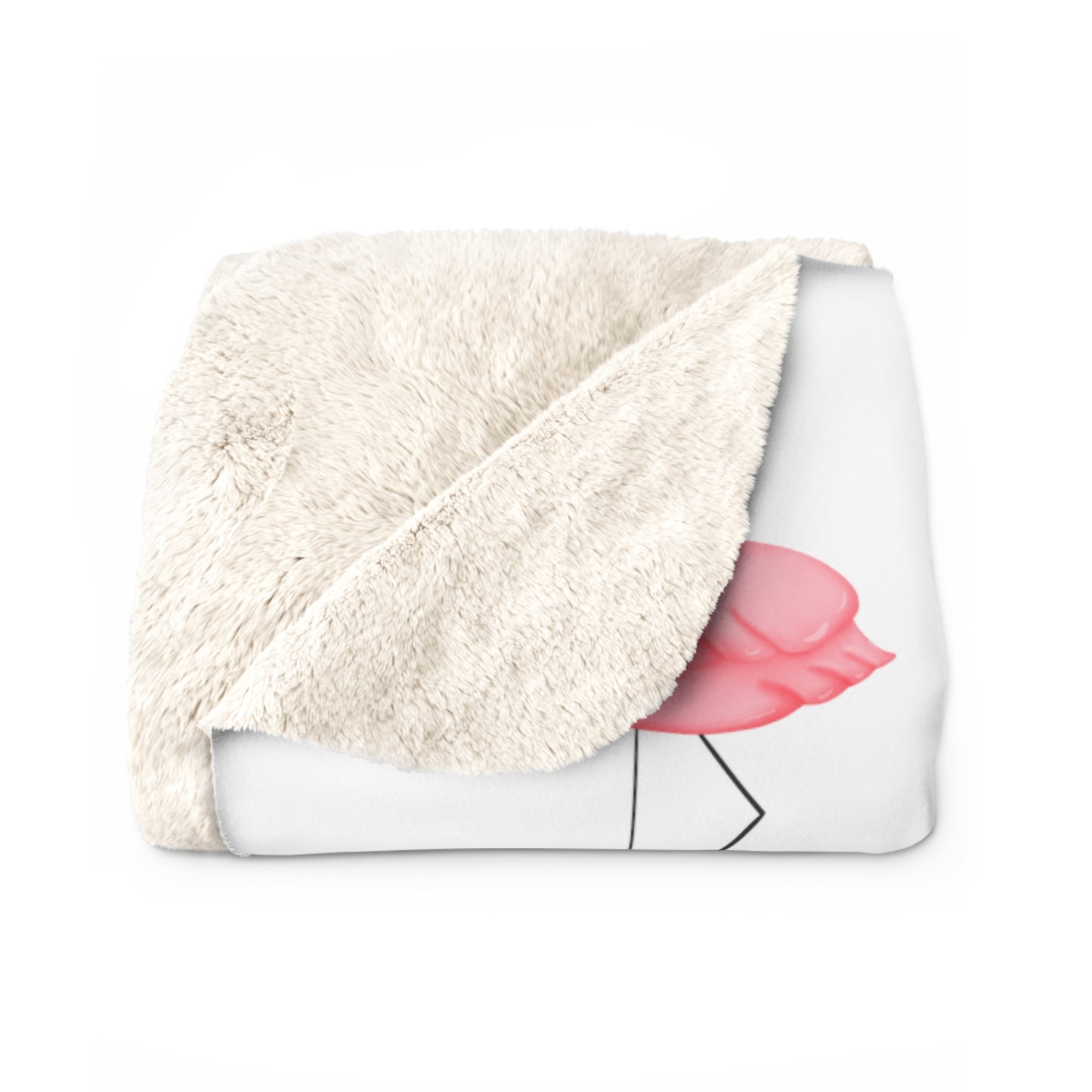 FLAMINGO Sherpa Fleece Blanket