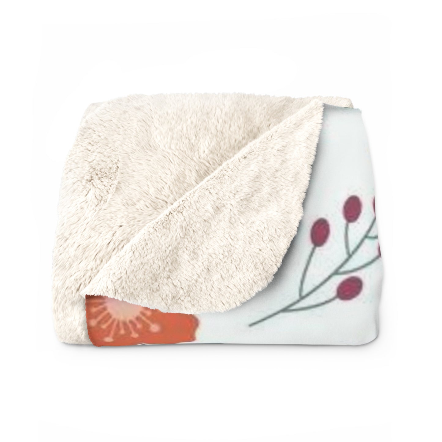 Flower Sherpa Fleece Blanket