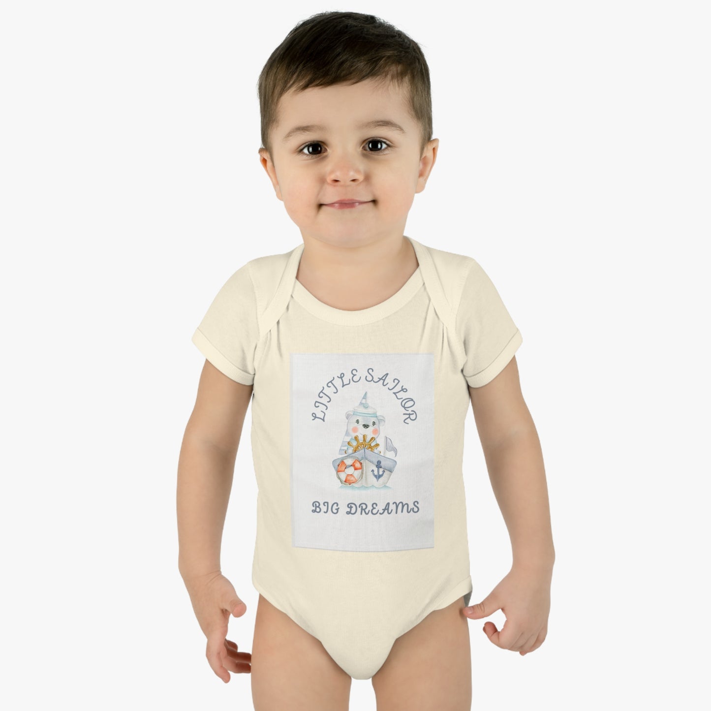 Infant Baby Rib Sailor Bodysuit