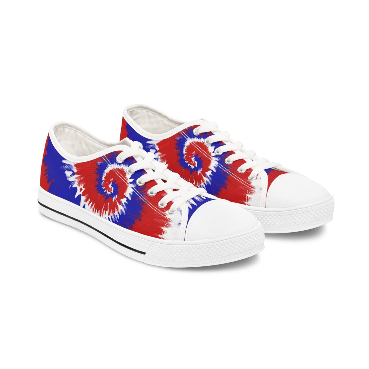 RED WHITE BLUE Women's Low Top Sneakers