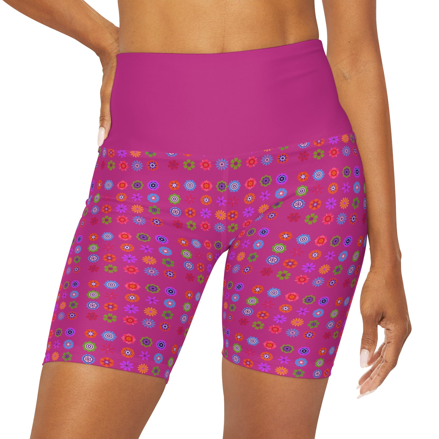 PINK High Waisted Yoga Shorts