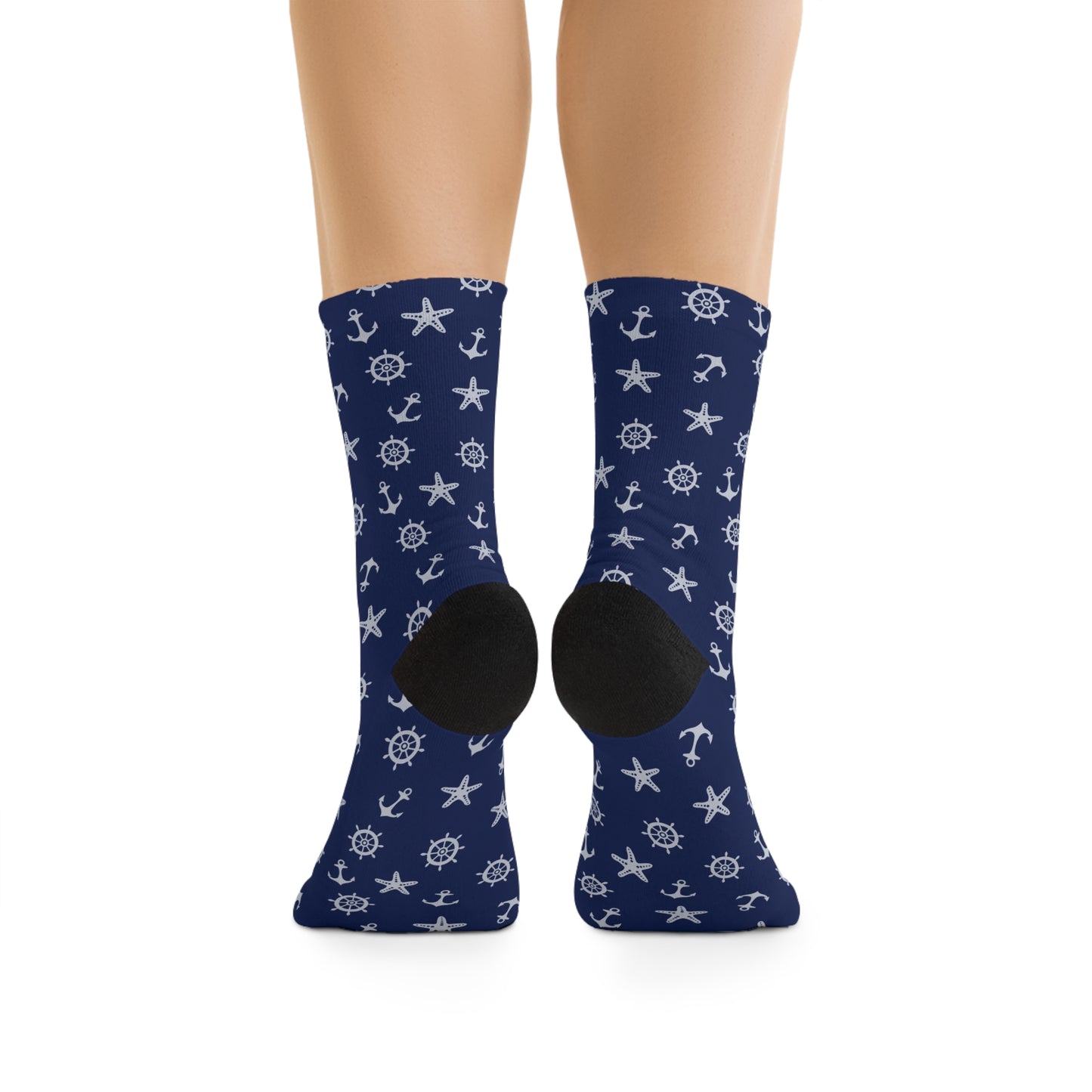 NAVY ANCHOR Recycled Poly Socks