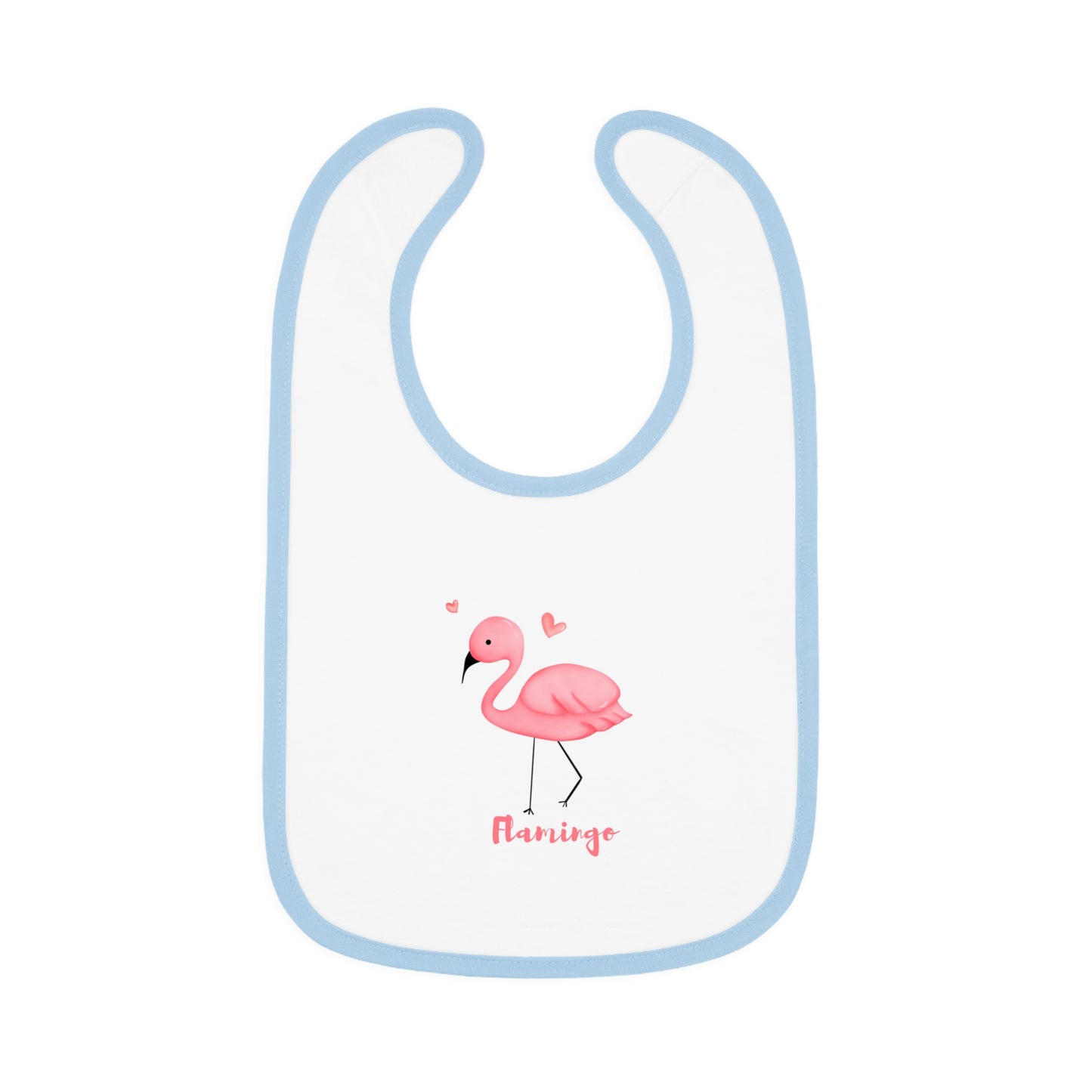 FLAMINGO Baby Contrast Trim Jersey Bib