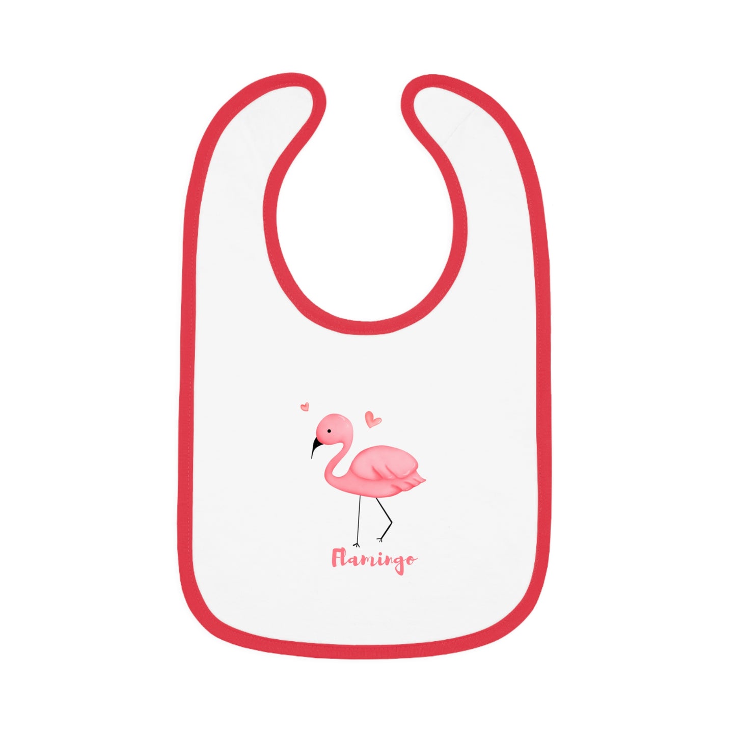 FLAMINGO Baby Contrast Trim Jersey Bib