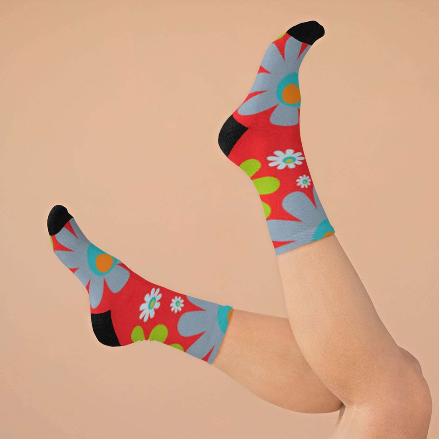 DAISY RED Recycled Poly Socks