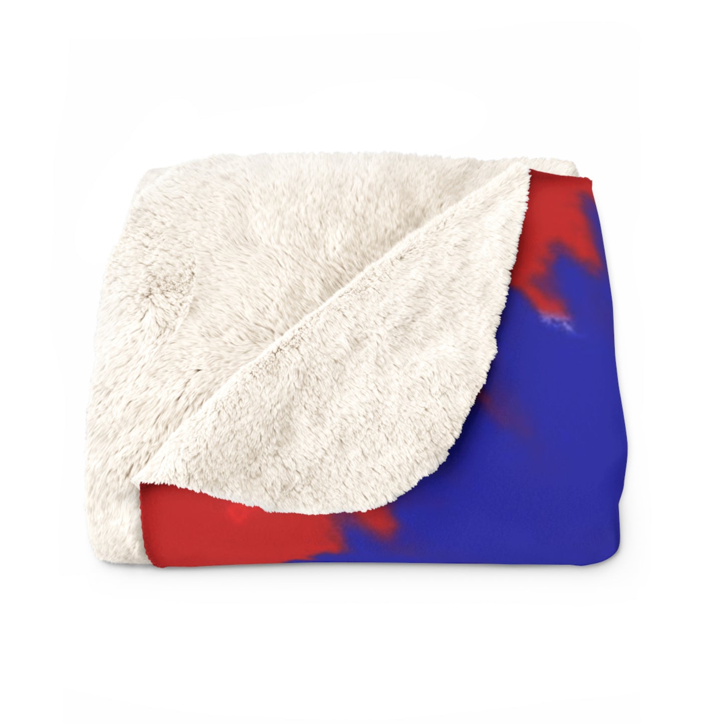 RED WHITE BLUE Sherpa Fleece Blanket