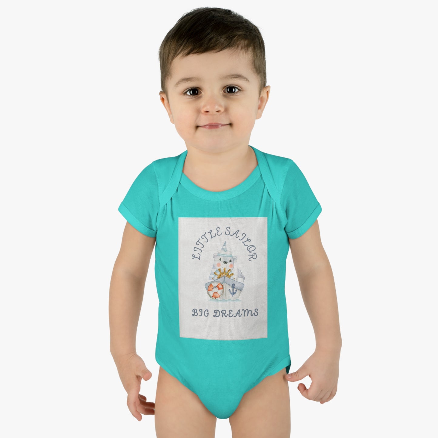 Infant Baby Rib Sailor Bodysuit