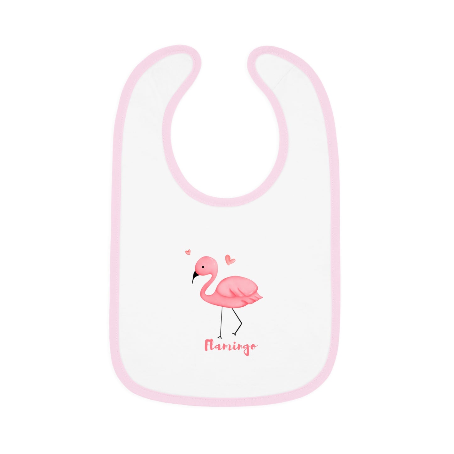 FLAMINGO Baby Contrast Trim Jersey Bib