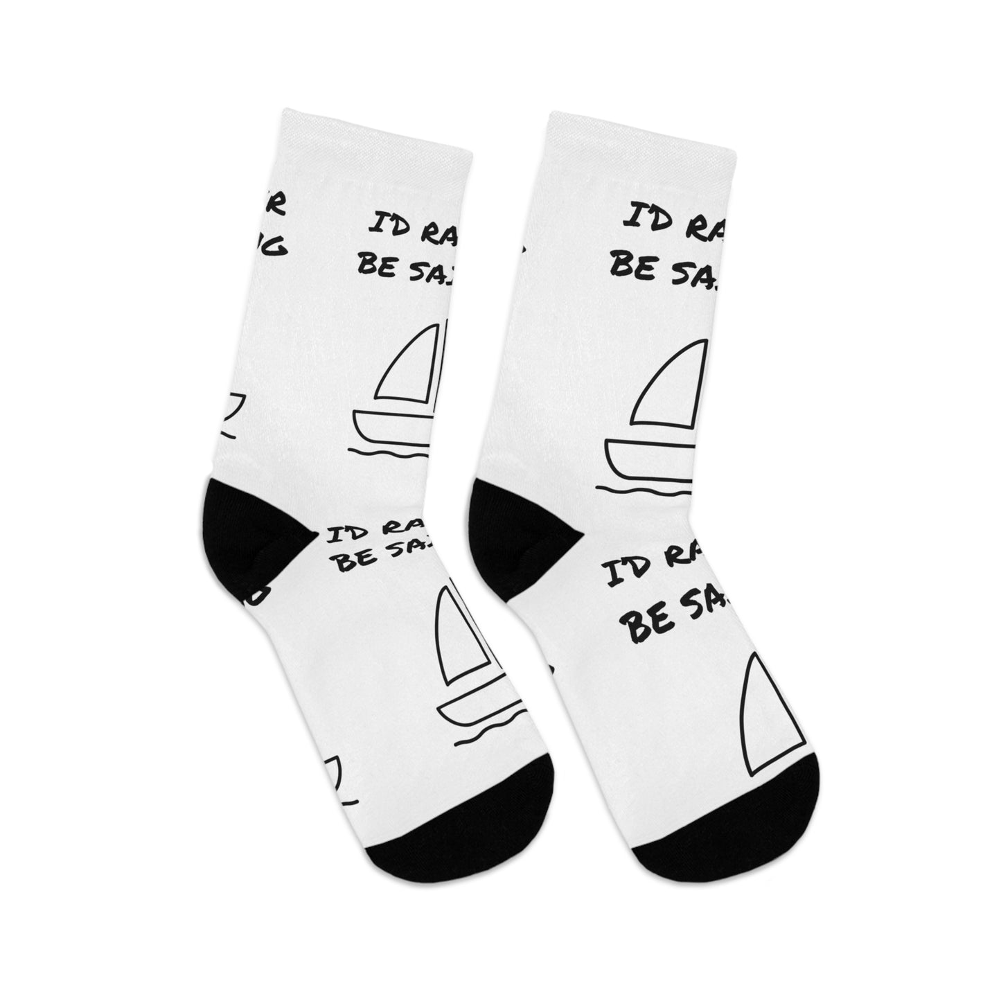 I'D RATHER BE SAILING Recycled Poly Socks