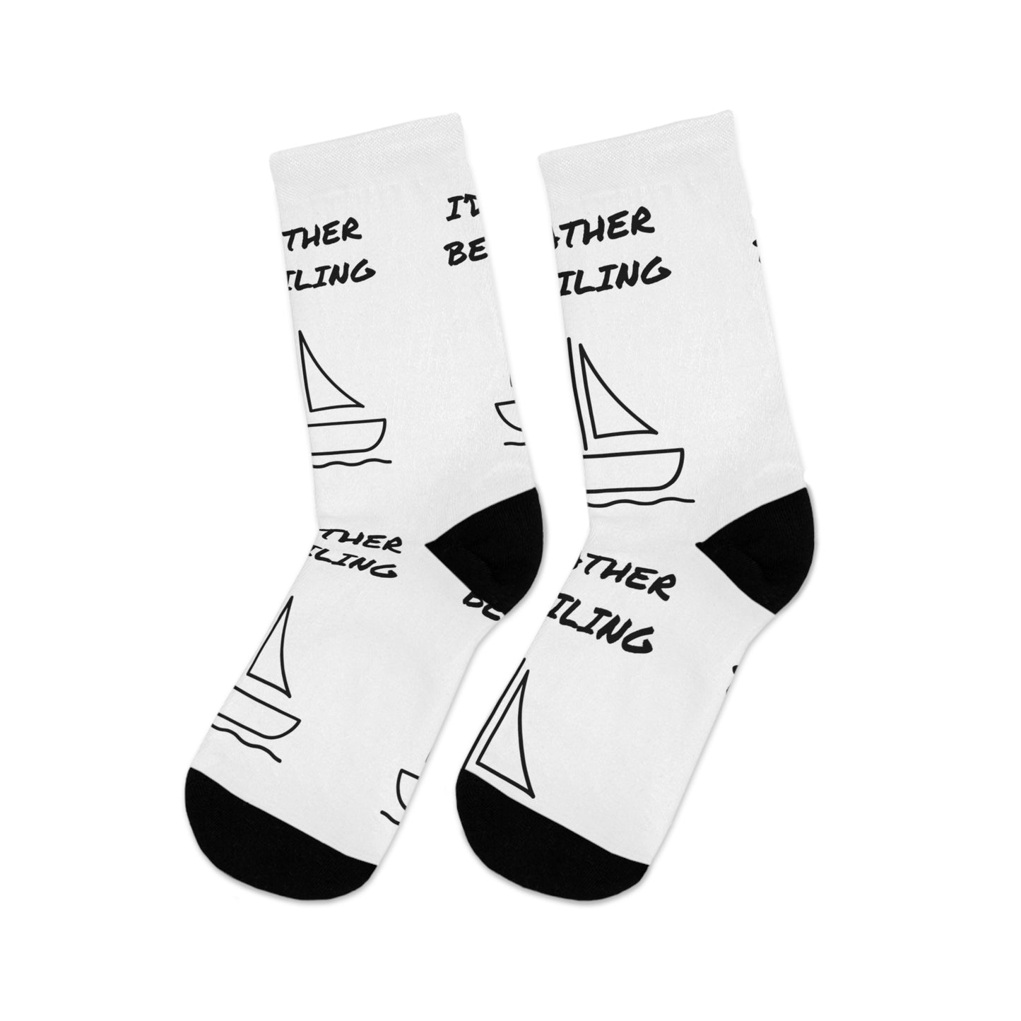 I'D RATHER BE SAILING Recycled Poly Socks