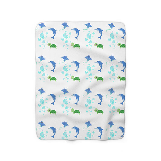 DOLPHIN Sherpa Fleece Blanket