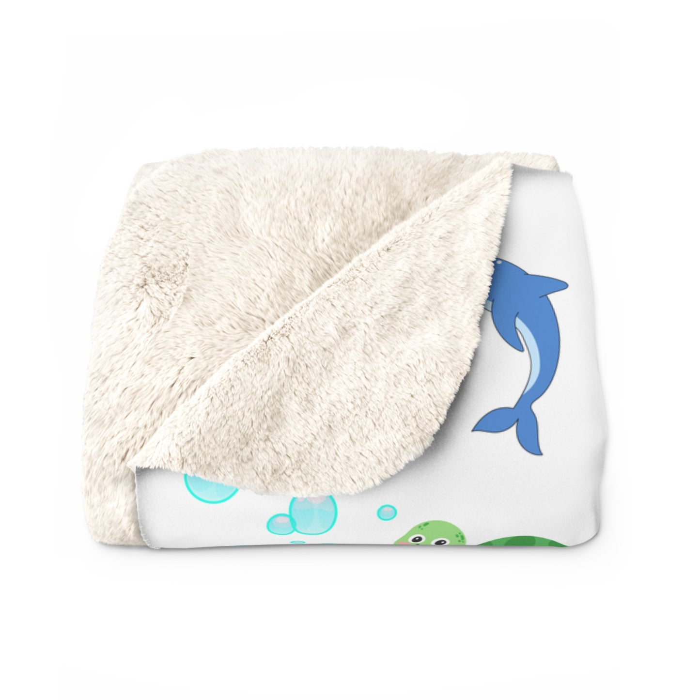 DOLPHIN Sherpa Fleece Blanket