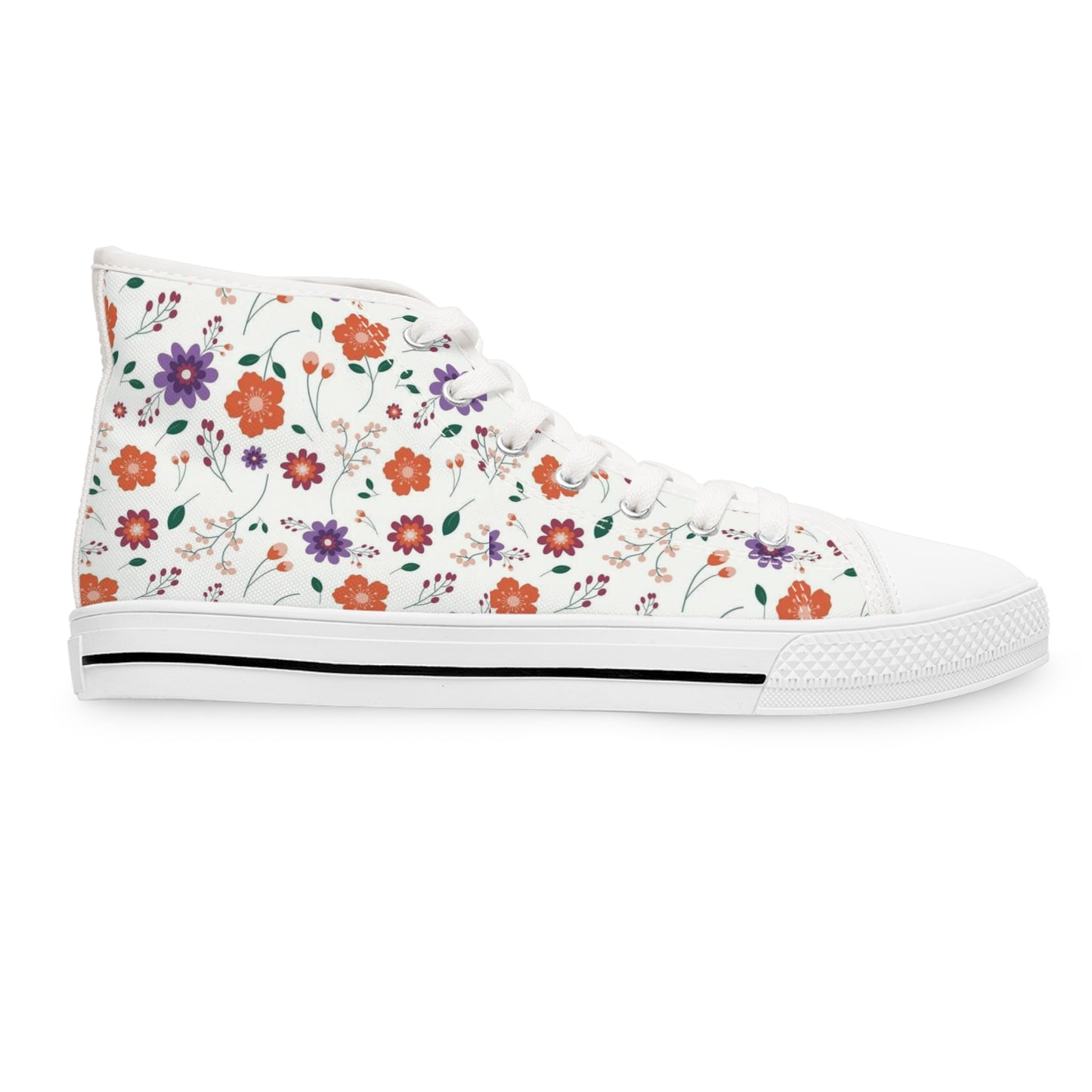 WHIMSICAL FLOWER Women's High Top Sneakers