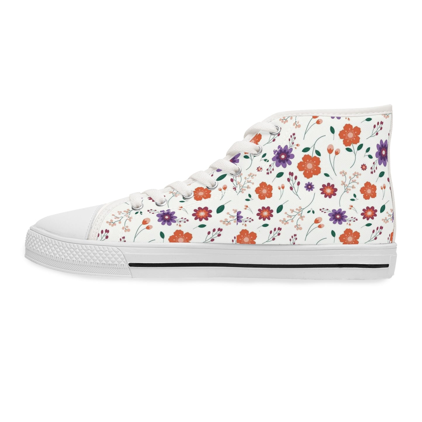 WHIMSICAL FLOWER Women's High Top Sneakers