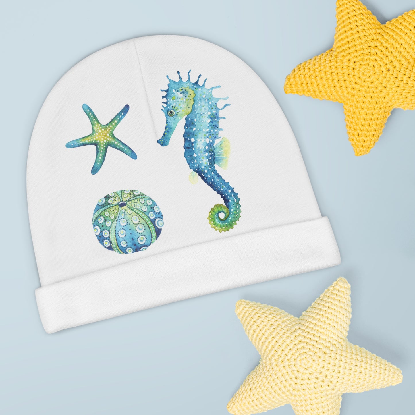 SEAHORSE Baby Beanie (AOP)