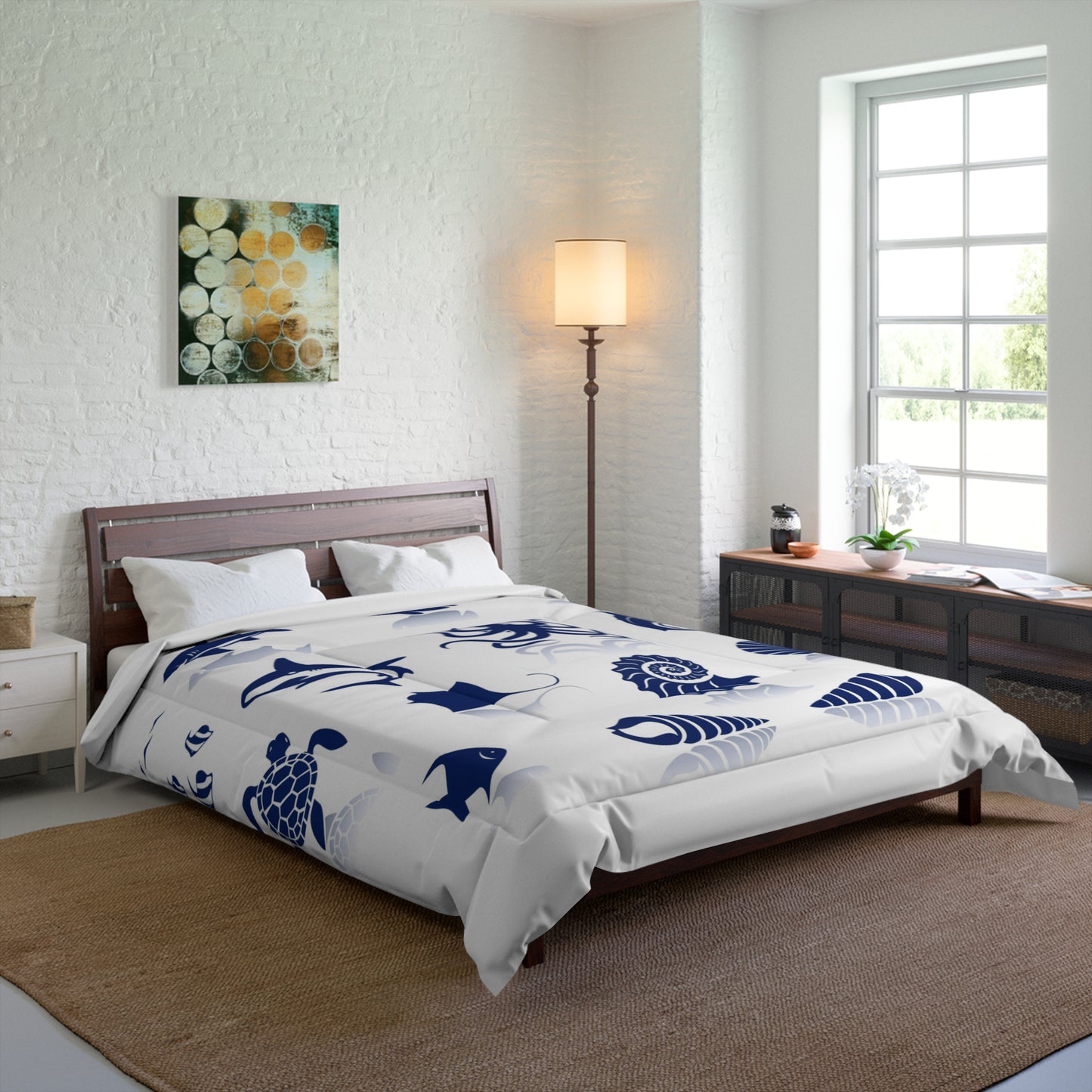 NAVY AND WHITE Comforter