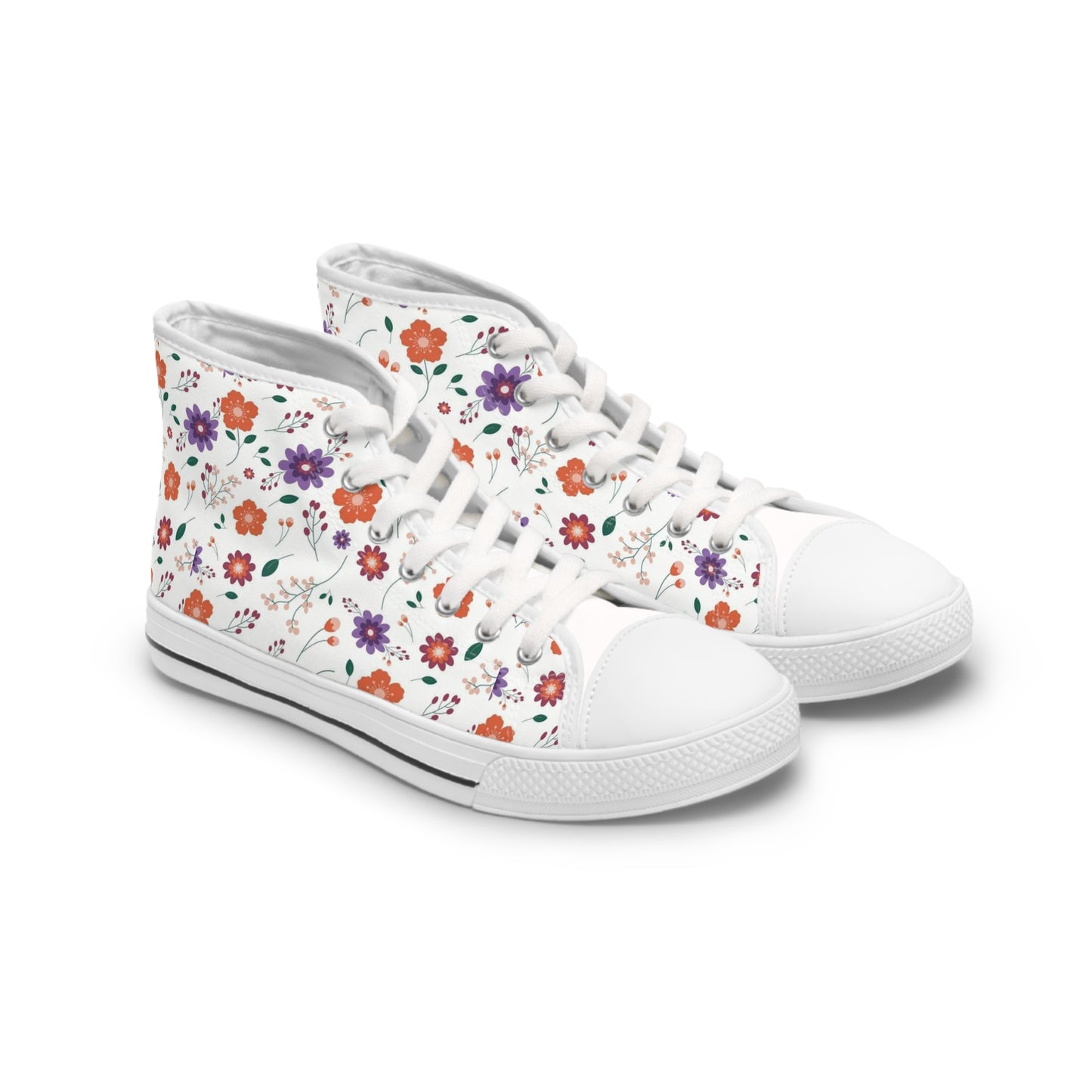 WHIMSICAL FLOWER Women's High Top Sneakers