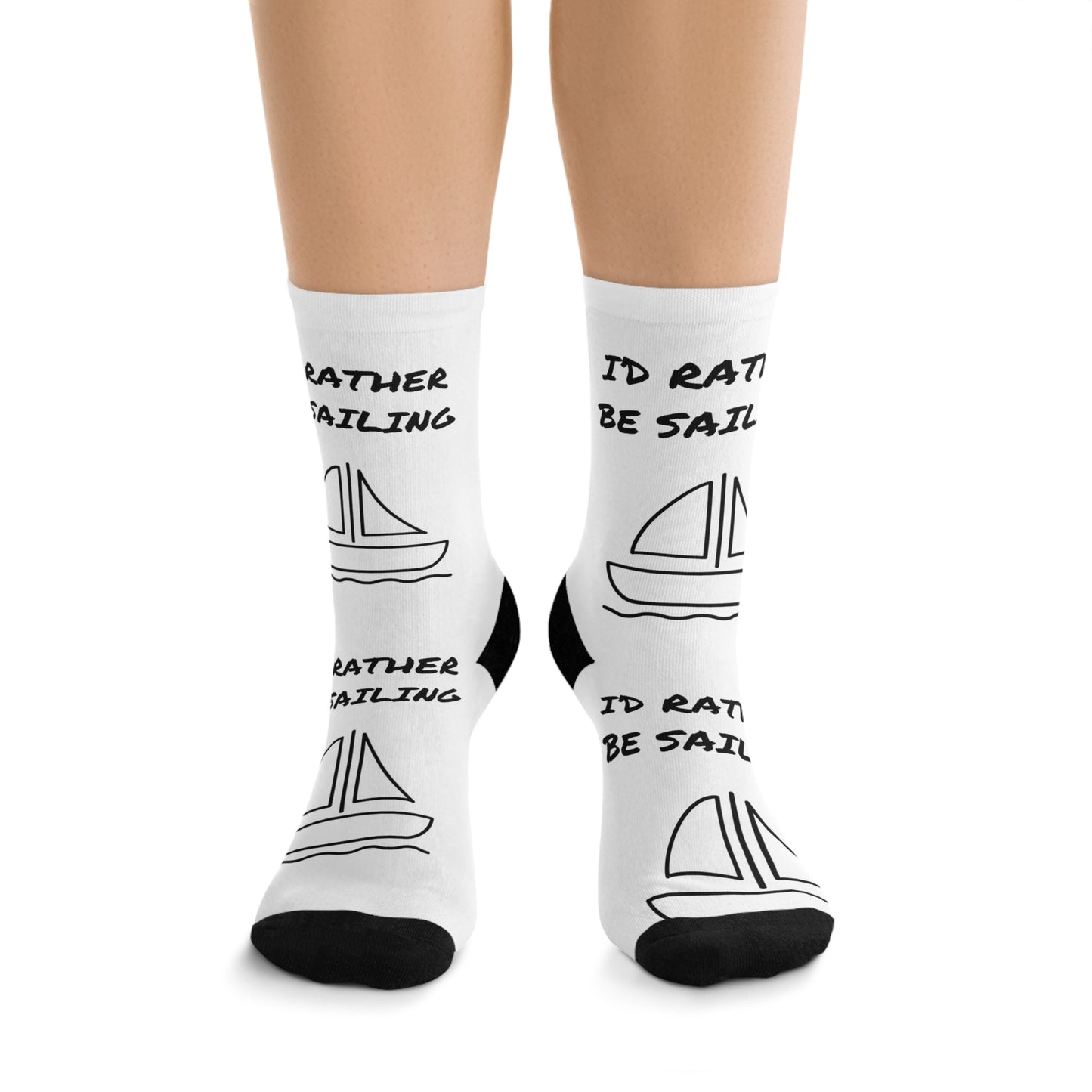 I'D RATHER BE SAILING Recycled Poly Socks