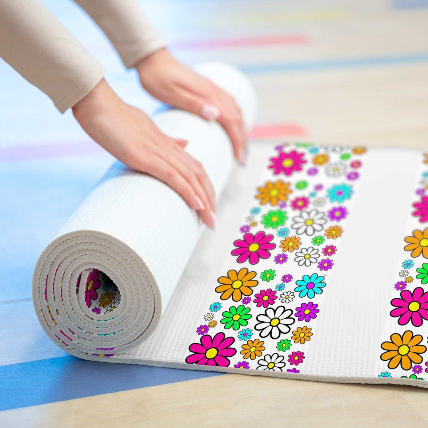 FUNKY FLOWER Foam Yoga Mat