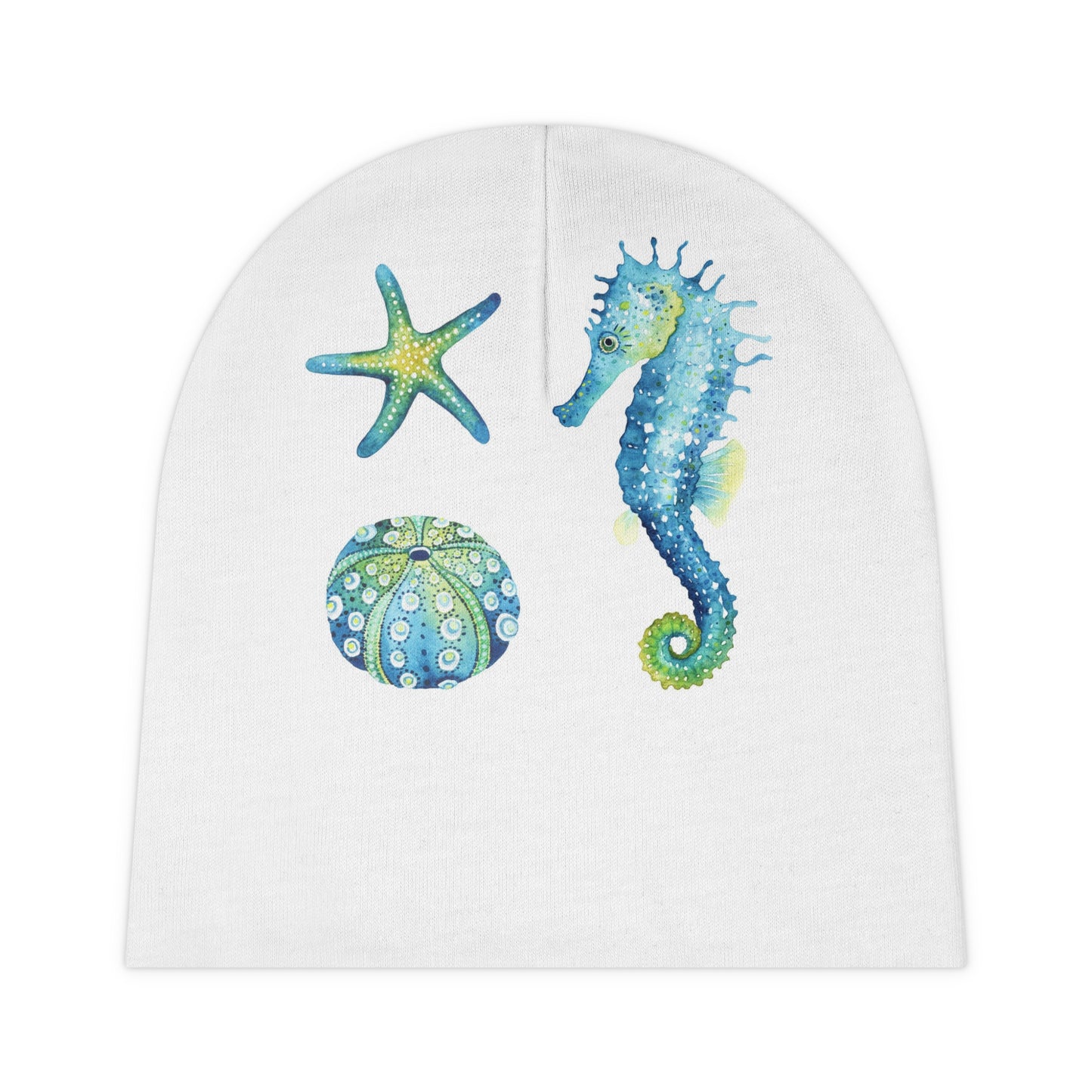 SEAHORSE Baby Beanie (AOP)