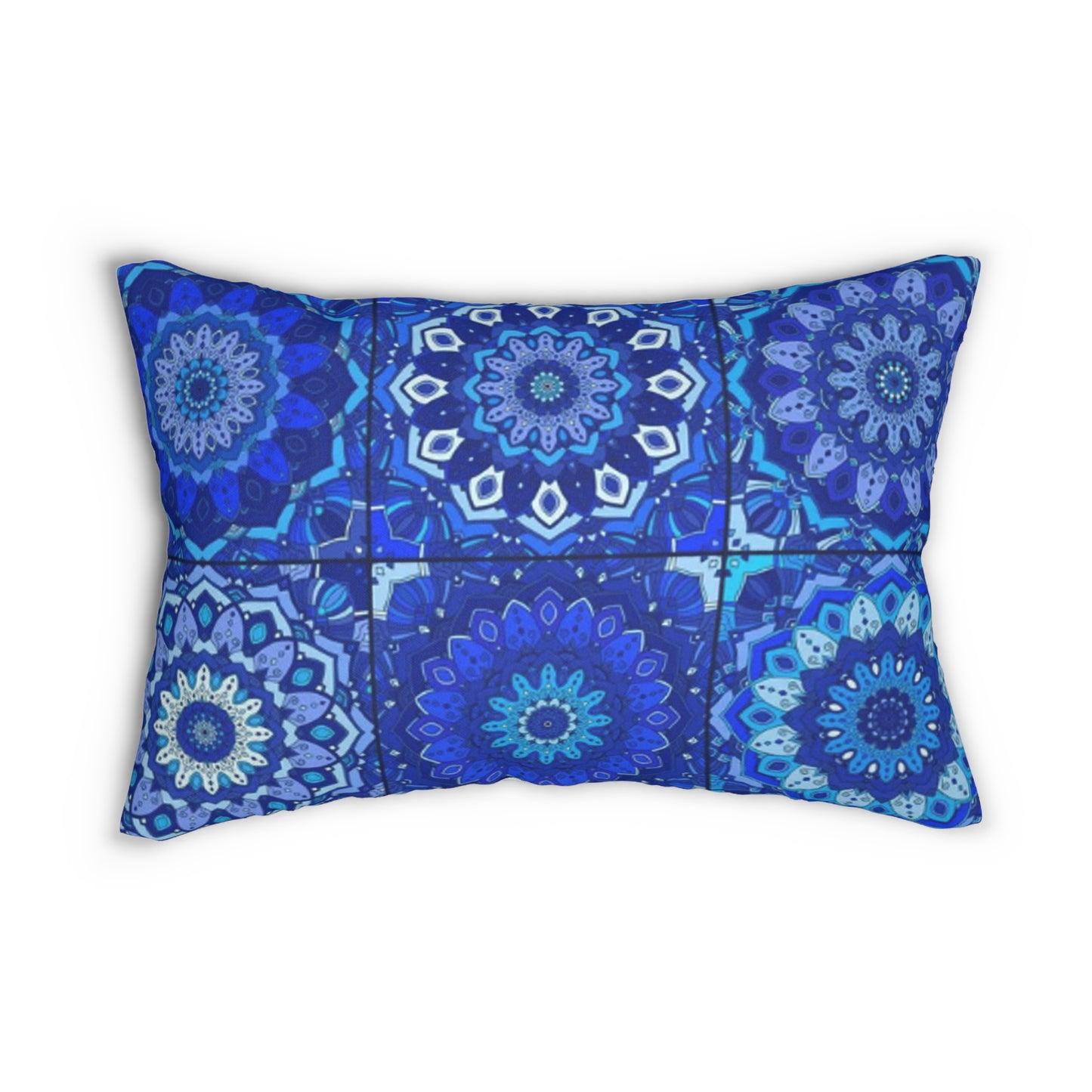 BLUE Spun Polyester Lumbar Pillow