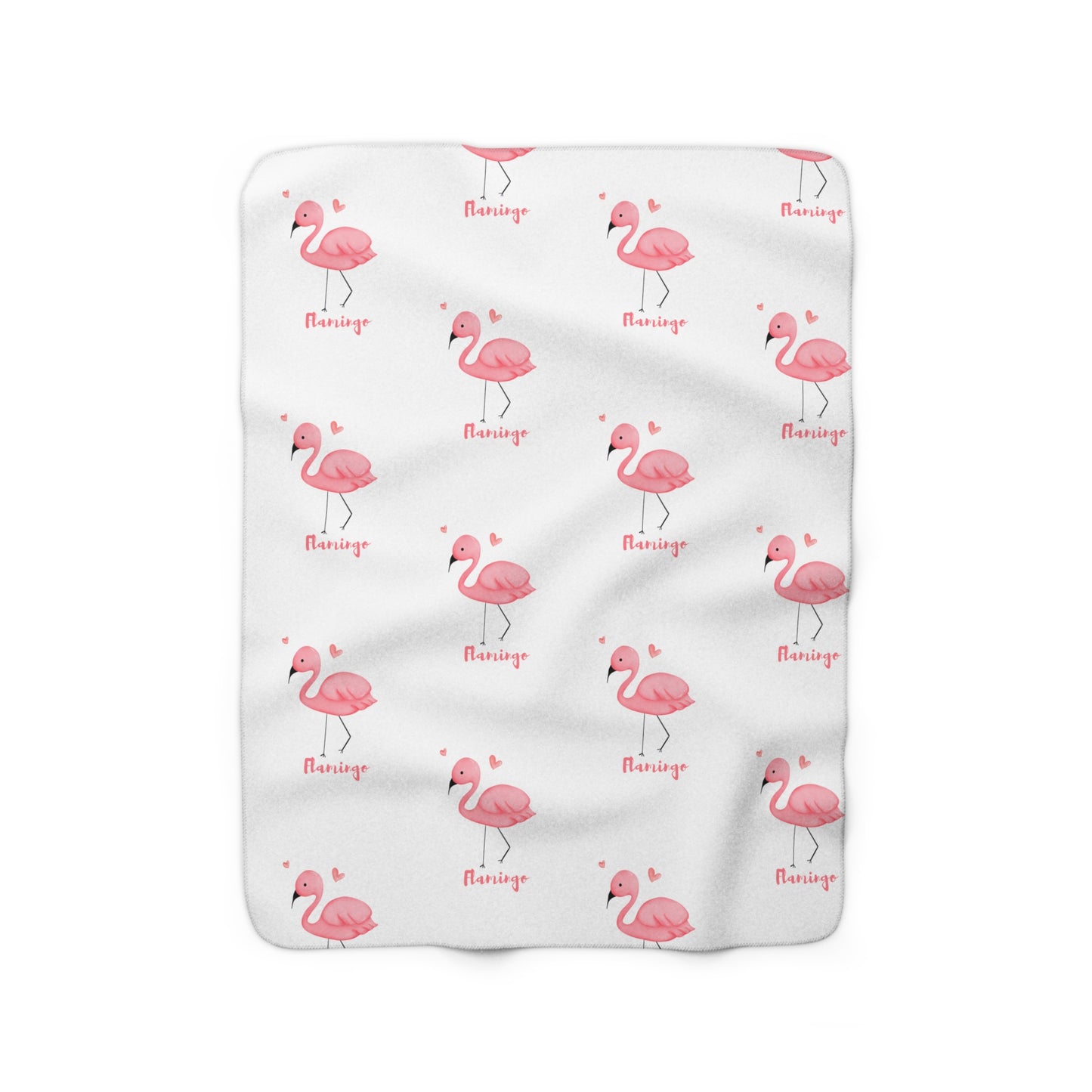 FLAMINGO Sherpa Fleece Blanket