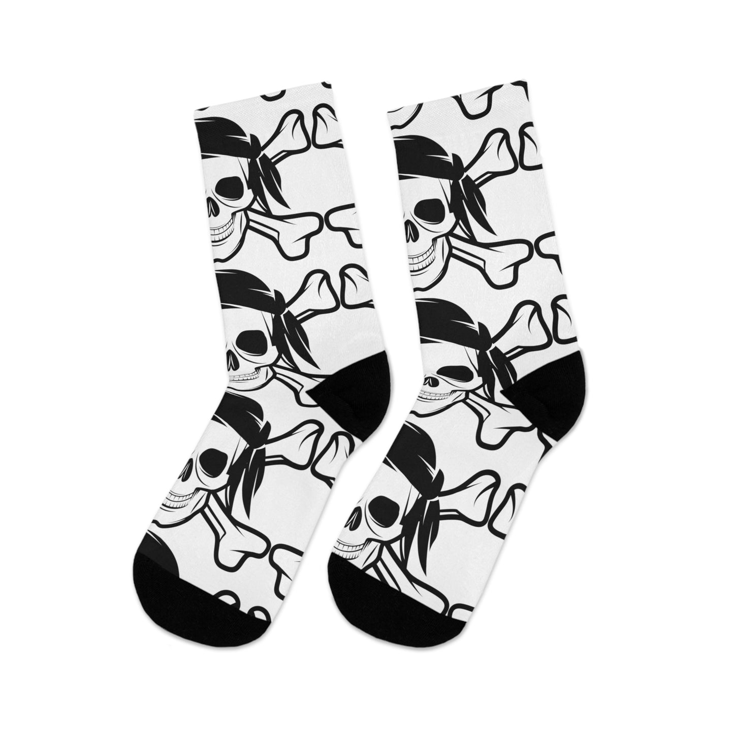 SKULL AND CROSS Recycled Poly Socks