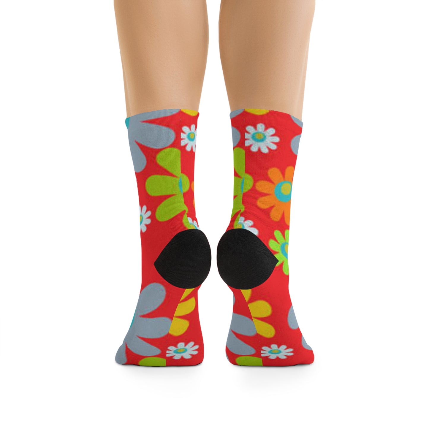 DAISY RED Recycled Poly Socks