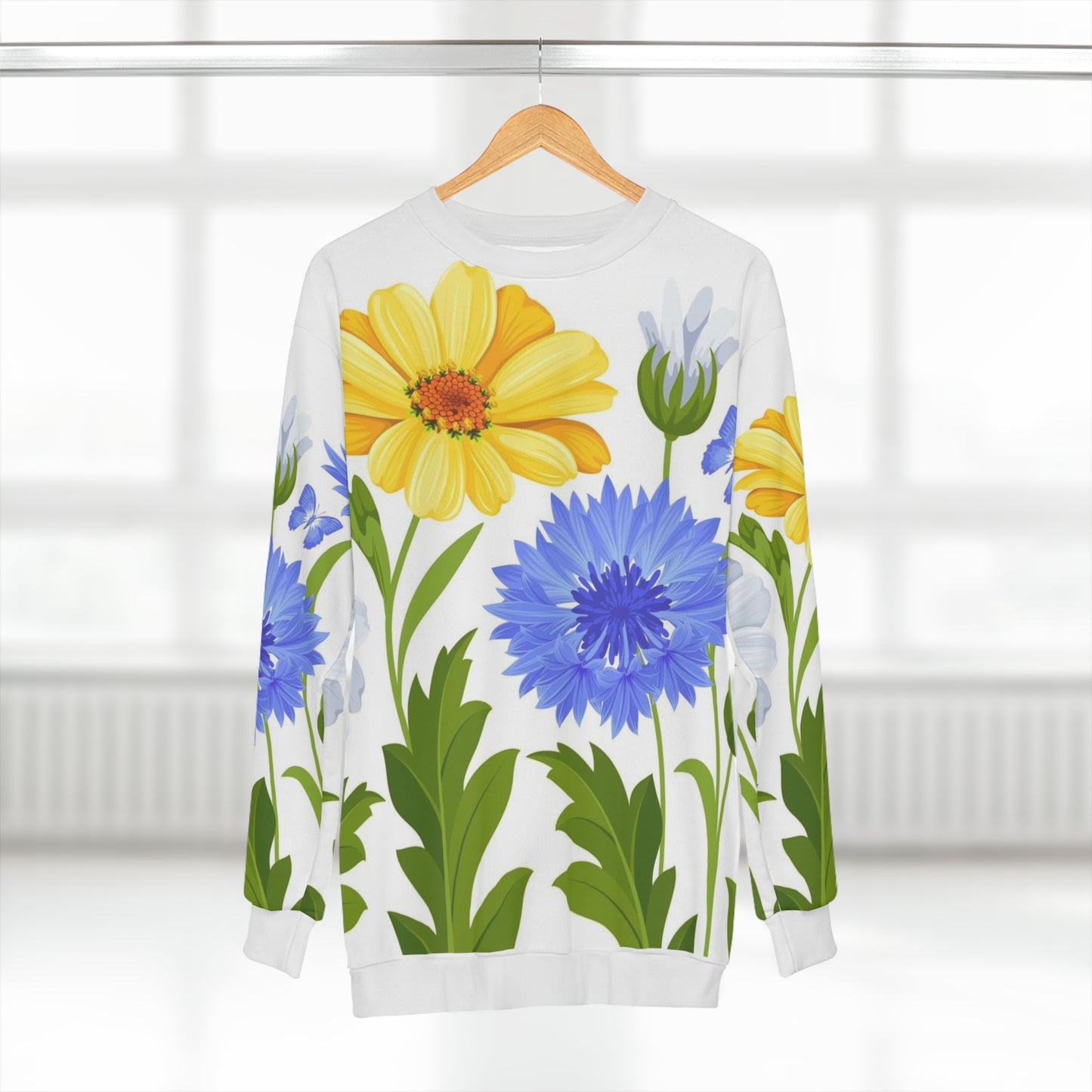 BLUE & YELLOW Unisex Sweatshirt (AOP)