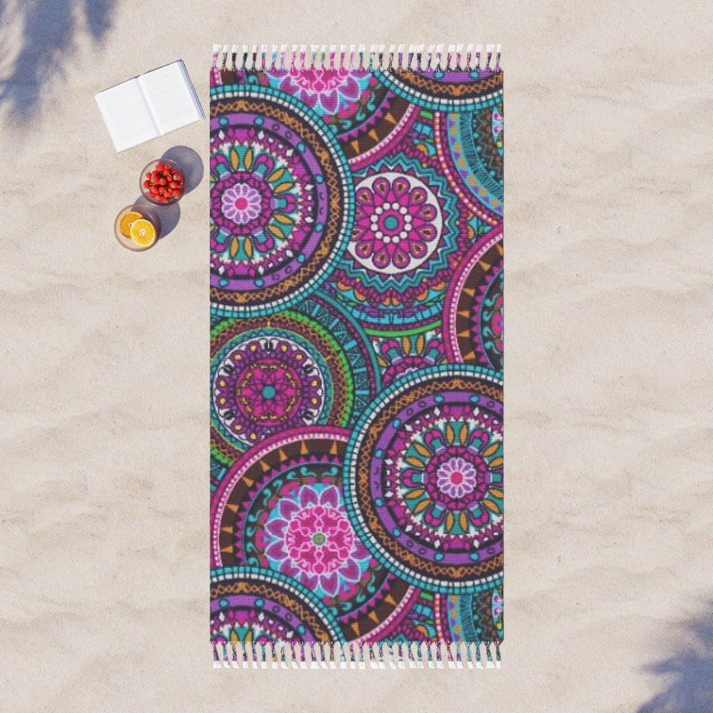 Boho Beach Towel with Tassels