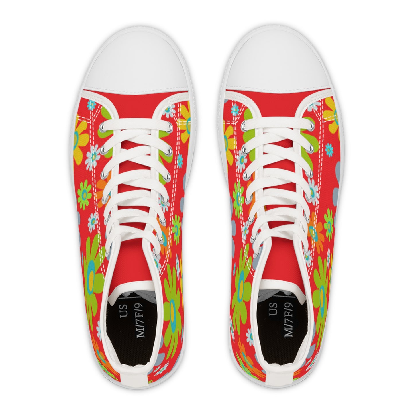 60'S DAISY Women's High Top Sneakers