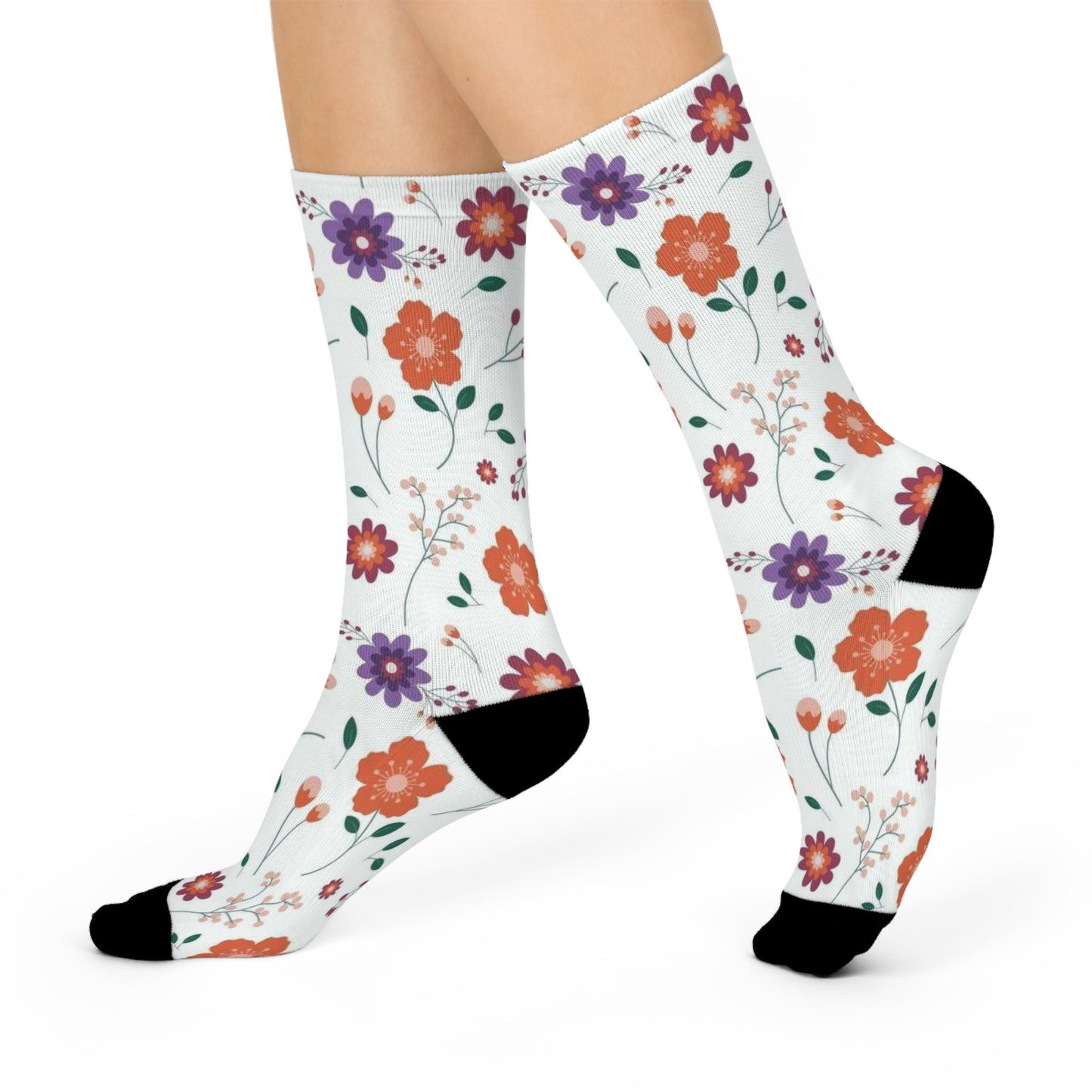 FLOWER Cushioned Crew Socks