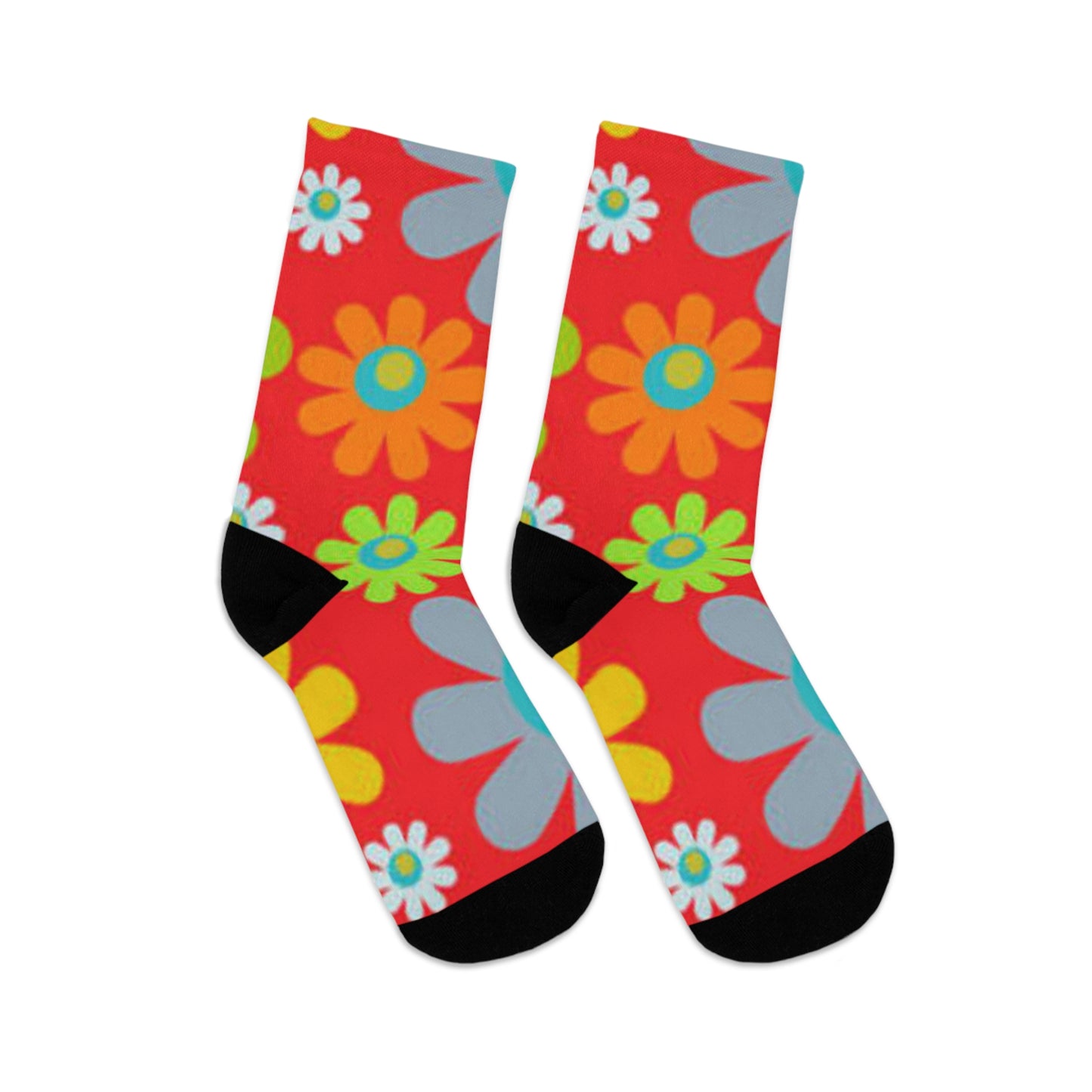 DAISY RED Recycled Poly Socks