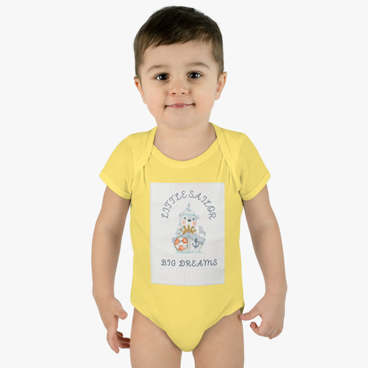 Infant Baby Rib Sailor Bodysuit