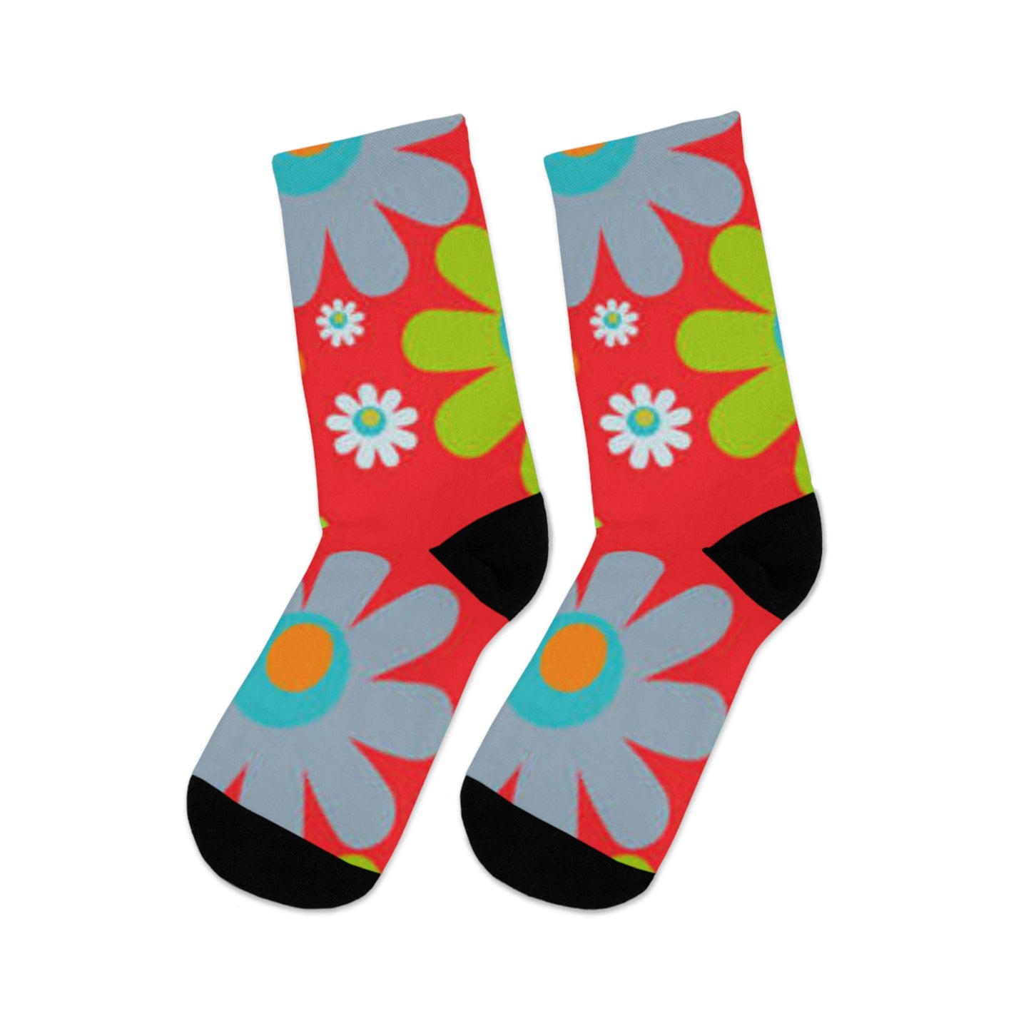 DAISY RED Recycled Poly Socks