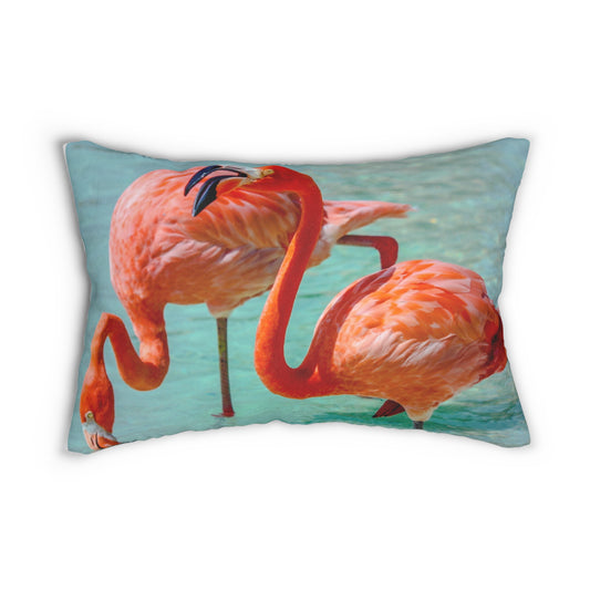 FLAMINGO Spun Polyester Lumbar Pillow