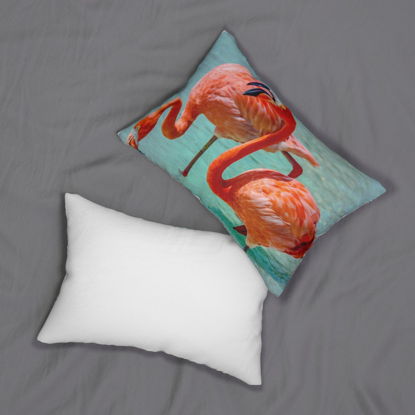 FLAMINGO Spun Polyester Lumbar Pillow