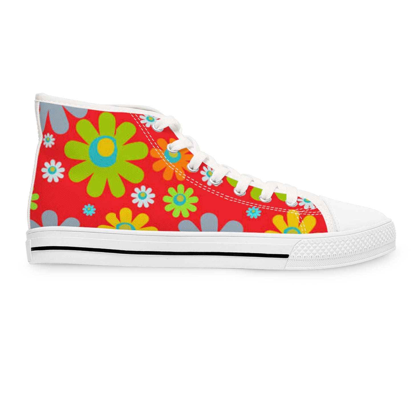 60'S DAISY Women's High Top Sneakers